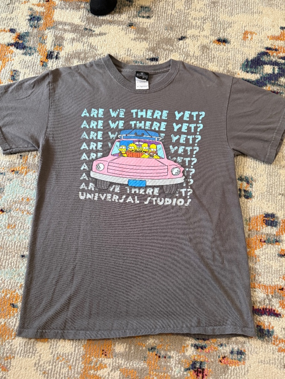 Vintage Universal Studios Simpsons Are We There Yet T Shirt Sz M medium adult